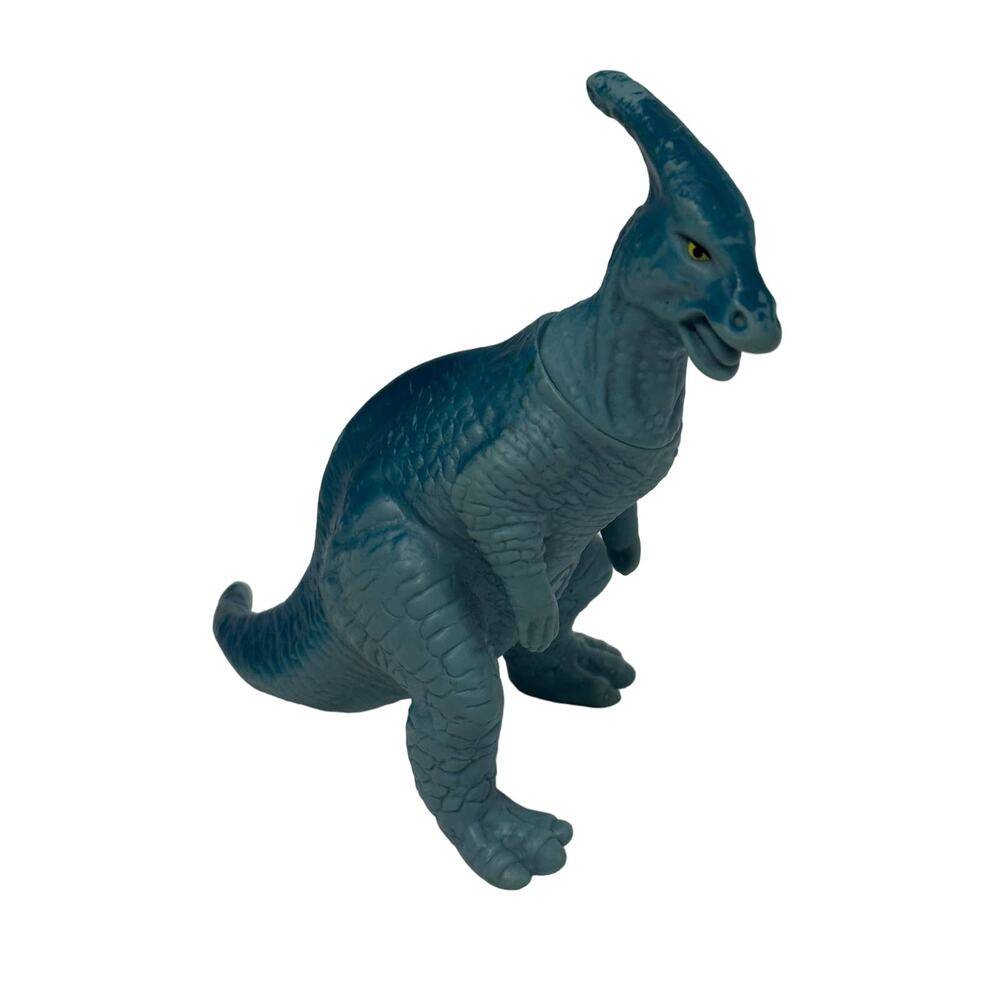 Vintage Playskool Definitely Dinosaurs Blue Parasaurolophus Figure Toy 1988
